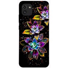 TPU чехол Demsky Flowers on black для Samsung Galaxy A03