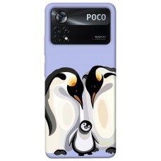 TPU чохол Demsky Penguin family для Xiaomi Poco X4 Pro 5G