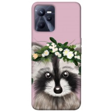 TPU чохол Demsky Raccoon in flowers для Realme C35