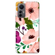 TPU чохол Demsky Акварельные цветы для Xiaomi 12 Lite