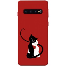 TPU чохол Demsky Влюбленные коты для Samsung Galaxy S10