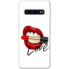 TPU чохол Demsky Красные губы для Samsung Galaxy S10