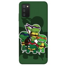 TPU чехол Demsky Green turtles для Samsung Galaxy A03s