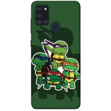 TPU чехол Demsky Green turtles для Samsung Galaxy A21s