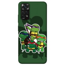 TPU чохол Demsky Green turtles для Xiaomi Redmi Note 11 (Global) / Note 11S