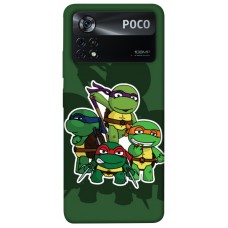 TPU чохол Demsky Green turtles для Xiaomi Poco X4 Pro 5G