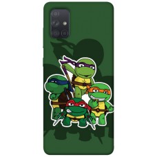 TPU чехол Demsky Green turtles для Samsung Galaxy A71