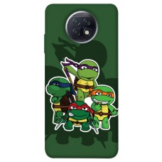 TPU чохол Demsky Green turtles для Xiaomi Redmi Note 9 5G / Note 9T