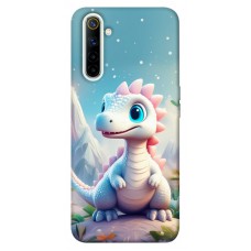 TPU чохол Demsky Білий дракоша для Realme 6