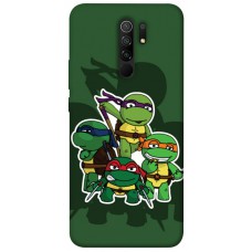 TPU чехол Demsky Green turtles для Xiaomi Redmi 9