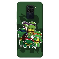 TPU чехол Demsky Green turtles для Xiaomi Redmi Note 9 / Redmi 10X