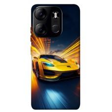 TPU чохол Demsky Yellow Porsche для Tecno Spark Go 2023