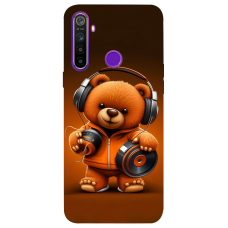 TPU чохол Demsky ведмежа меломан 2 (bear listening music) для Realme 5