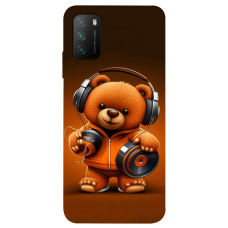 TPU чохол Demsky ведмежа меломан 2 (bear listening music) для Xiaomi Poco M3