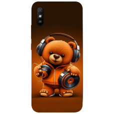 TPU чехол Demsky ведмежа меломан 2 (bear listening music) для Xiaomi Redmi 9A