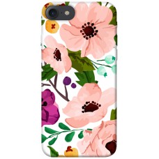 TPU чохол Demsky Акварельные цветы для Apple iPhone 7 / 8 (4.7")