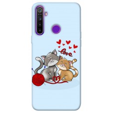 TPU чехол Demsky Два кота Love для Realme 5