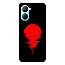 TPU чехол Demsky Red Moon для Realme C33