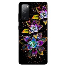 TPU чохол Demsky Flowers on black для Samsung Galaxy S20 FE