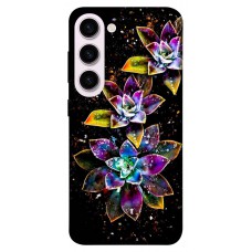 TPU чехол Demsky Flowers on black для Samsung Galaxy S23+