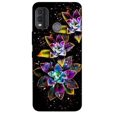 TPU чехол Demsky Flowers on black для Nokia G11 Plus