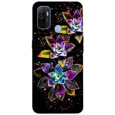 TPU чохол Demsky Flowers on black для Oppo A53 / A32 / A33