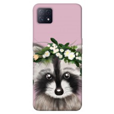 TPU чохол Demsky Raccoon in flowers для Oppo A72 5G / A73 5G