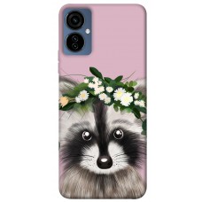 TPU чехол Demsky Raccoon in flowers для TECNO Camon 19 Neo