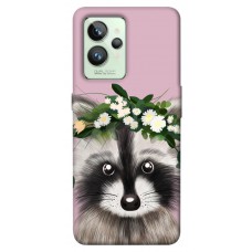 TPU чохол Demsky Raccoon in flowers для Realme GT2