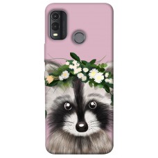 TPU чохол Demsky Raccoon in flowers для Nokia G11 Plus