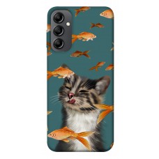 TPU чохол Demsky Cat with fish для Samsung Galaxy A14 4G/5G