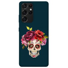 TPU чохол Demsky Flower skull для Samsung Galaxy S21 Ultra