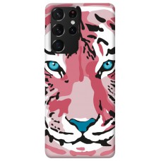 TPU чехол Demsky Pink tiger для Samsung Galaxy S21 Ultra