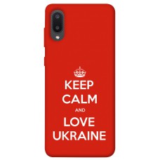 TPU чохол Demsky Keep calm and love Ukraine для Samsung Galaxy A02