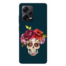 TPU чохол Demsky Flower skull для Xiaomi Poco X5 Pro 5G