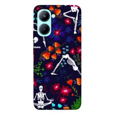 TPU чехол Demsky Yoga skeletons для Realme C33