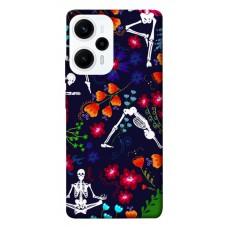 TPU чехол Demsky Yoga skeletons для Xiaomi Poco F5 Pro