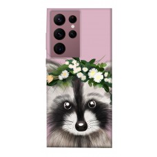 TPU чохол Demsky Raccoon in flowers для Samsung Galaxy S22 Ultra