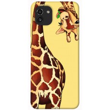 TPU чехол Demsky Cool giraffe для Samsung Galaxy A03