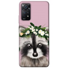 TPU чохол Demsky Raccoon in flowers для Xiaomi Redmi Note 11 Pro 4G/5G
