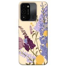 TPU чохол Demsky Flowers art для TECNO Spark 8C