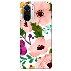 TPU чохол Demsky Акварельні квіти для Xiaomi Redmi K40 / K40 Pro / K40 Pro+ / Poco F3