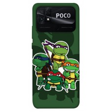 TPU чохол Demsky Green turtles для Xiaomi Poco C40