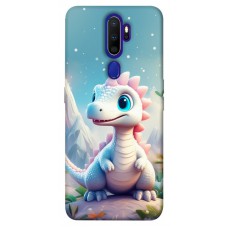 TPU чехол Demsky Білий дракоша для Oppo A5 (2020) / Oppo A9 (2020)