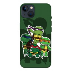 TPU чехол Demsky Green turtles для Apple iPhone 13 (6.1")