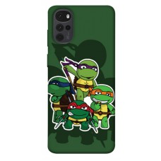 TPU чехол Demsky Green turtles для Motorola Moto G22