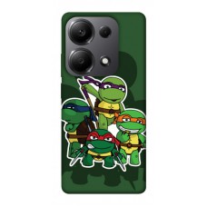 TPU чехол Demsky Green turtles для Xiaomi Redmi Note 13 Pro 4G