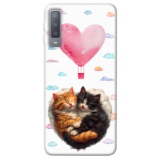 TPU чехол Demsky Animals love 3 для Samsung A750 Galaxy A7 (2018)