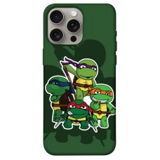 TPU чехол Demsky Green turtles для Apple iPhone 15 Pro Max (6.7")