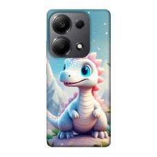 TPU чохол Demsky Білий дракоша для Xiaomi Redmi Note 13 Pro 4G